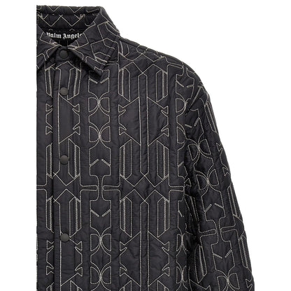 Palm Angels Gray Polyamide Shell Jacket