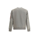 Back view of Parajumpers Sabre Basic Sweatshirt from Rescue Fleece line, featuring grey cotton-polyester blend and matte-finish nylon inserts.