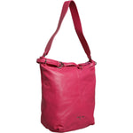 Patrizia Pepe Fuchsia Pink Leather Shoulder Purse Tote Bag Patrizia Pepe Maroon