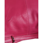 Patrizia Pepe Fuchsia Pink Leather Shoulder Purse Tote Bag Patrizia Pepe Maroon