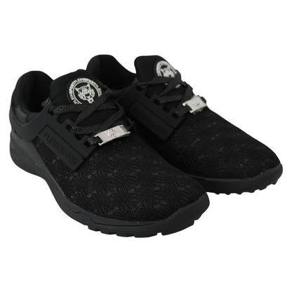 Plein Sport Black Polyester Sneaker
