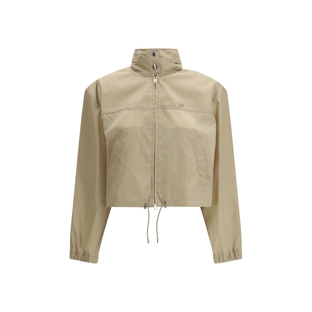 Prada Beige Recycled Polyamide Shell Jacket 1728,72470364320,Beige,Clothing,IT40 | M,IT42 | L,IT44 | L,Jackets & Coats - Clothing,New with tags,Prada,Shell Jackets - Jackets & Coats - Clothing,Women