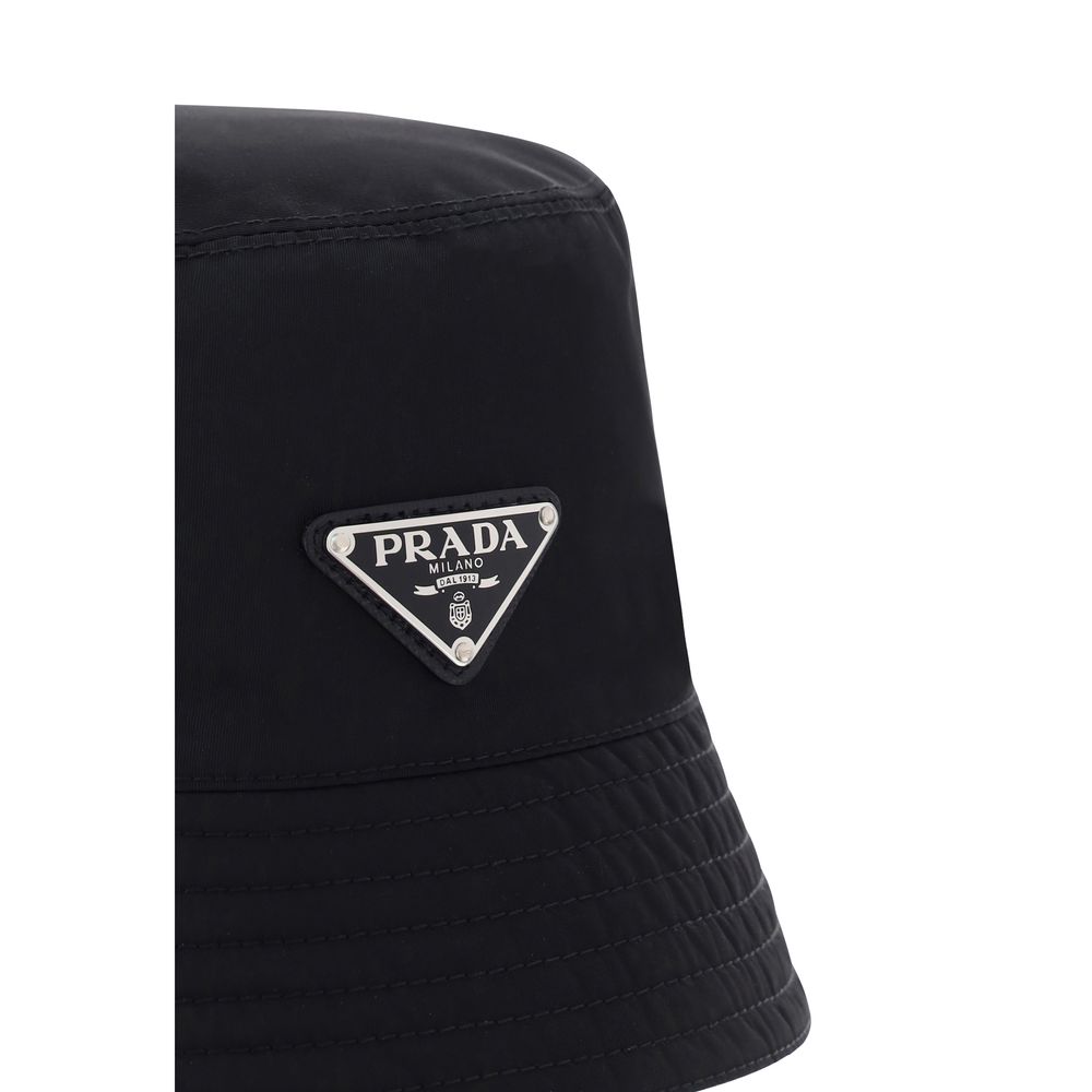 Prada Black Polyamide Bucket Hat 1728,72470364320,Accessories,Black,Bucket Hats - Hats - Accessories,Hats - Accessories,M,Men,New with tags,Prada