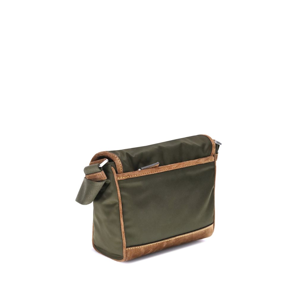 Prada Green Recycled Polyamide Shoulder Bag