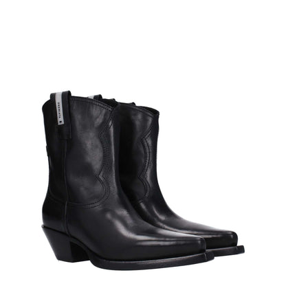 Premiata Black Leather Ankle Boots