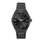 TRUSSARDI MOD. BIG silver quartz gent wristwatch with 42 mm case and mineral dial