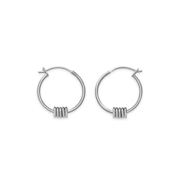 ROSEFIELD JEWELS JEWELRY Mod. JMHSS-J067 silver hoop earrings with sleek design