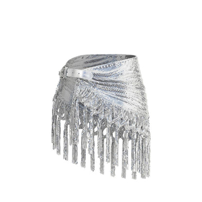 Rabanne Silver Aluminum Regular Belt