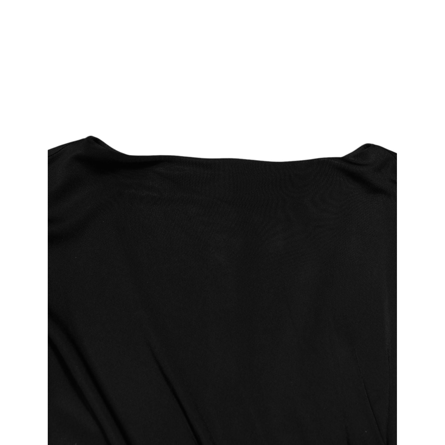 Roberto Cavalli Black Bodycon Short Sleeves Dress