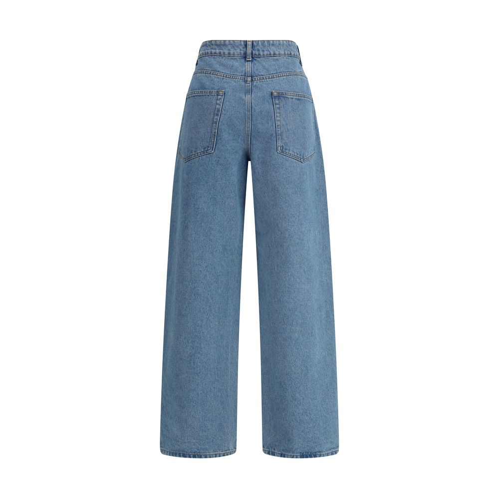 Rohe Blue Cotton Relaxed Fit Jeans