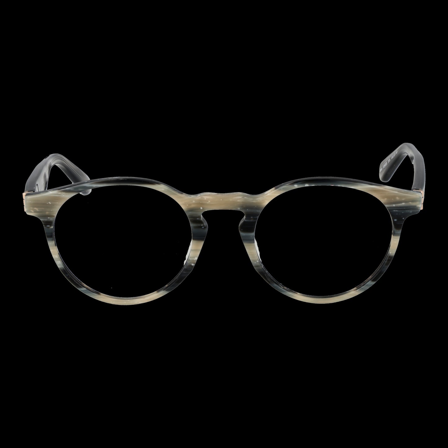 SCOTCH & SODA MOD. SS4009 49815 stylish round eyeglasses for gentlemen with sleek design on a black background.