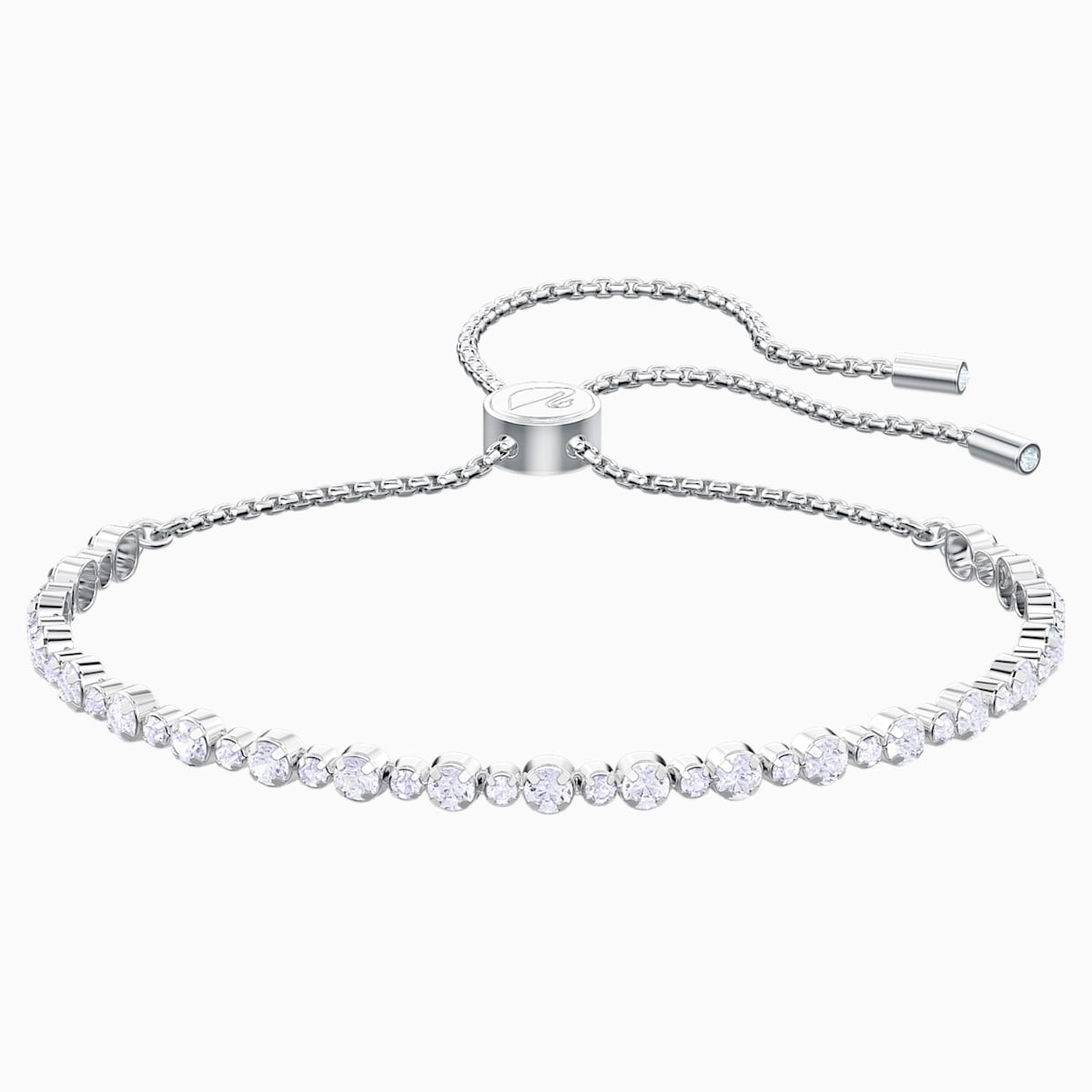 SWAROVSKI Mod. 5465384 silver bracelet with quartz analog movement and plastic dial, water-resistant, lady's jewelry.