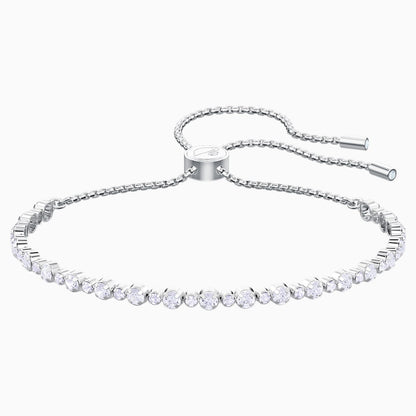 SWAROVSKI Mod. 5465384 silver bracelet with quartz analog movement and plastic dial, water-resistant, lady's jewelry.