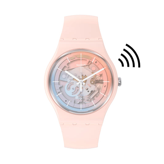 SWATCH Mod. FLEETINGLY PINK PAY! READY STOCKED WATCHES,Wristwatch