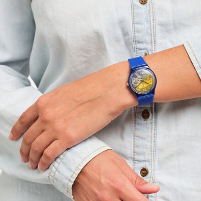 SWATCH Mod. YELLOW DISCO FEVER READY STOCKED WATCHES,Unisex,Wristwatch
