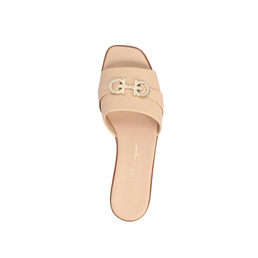 Salvatore Ferragamo Beige Calfskin Sandals