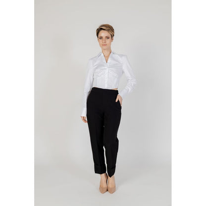 Sandro Ferrone Black Polyester Pant