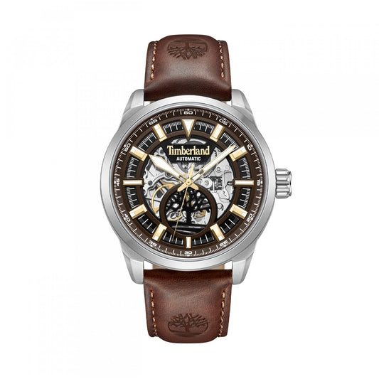 TIMBERLAND WATCHES Mod. TDWGE0055203 with brown leather strap and intricate dial design