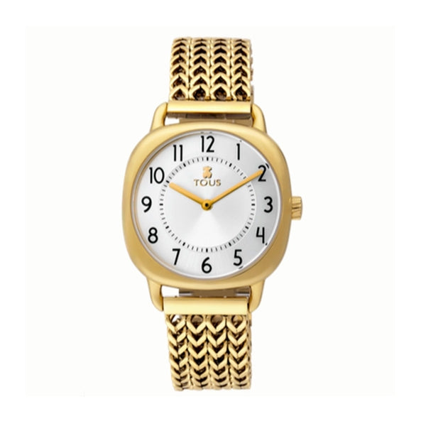 Gold bracelet TOUS WATCHES Mod. 200350810 with white dial and Arabic numerals