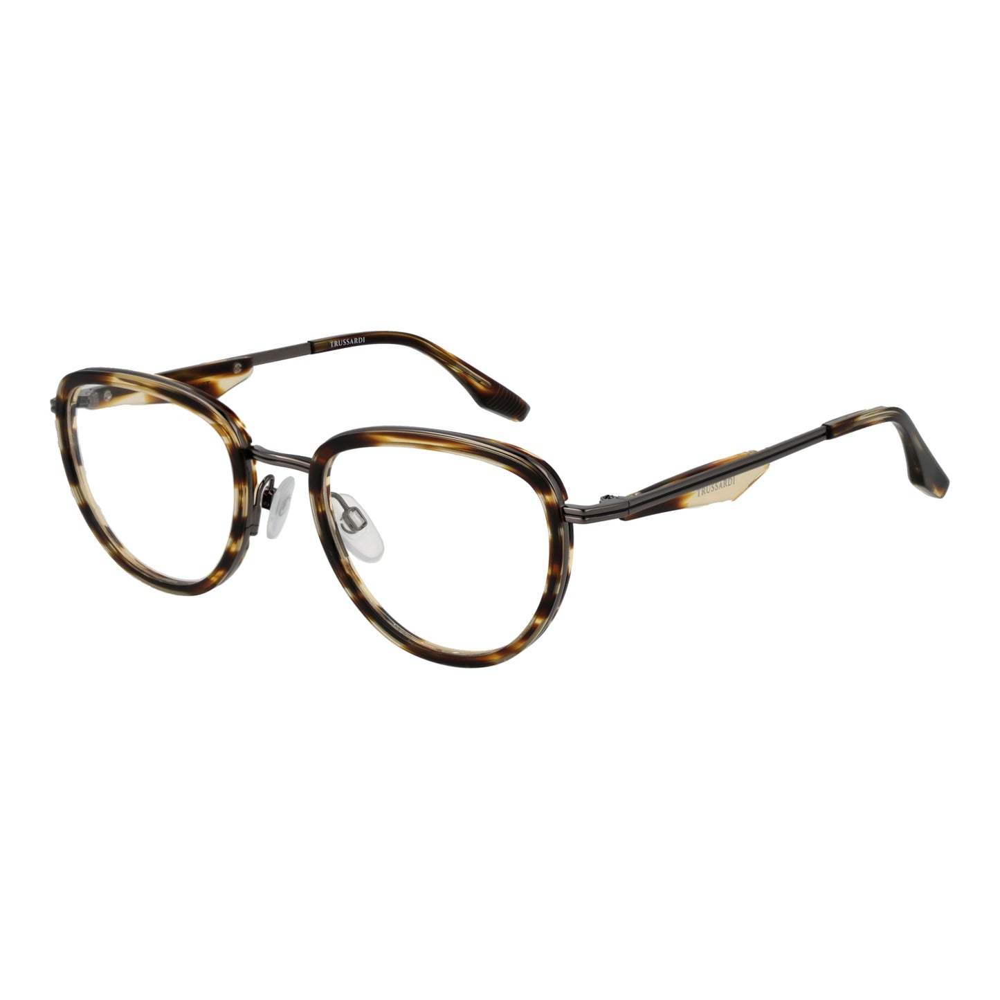 TRUSSARDI MOD. TSM1005 52E01 men's eyeglasses in tortoiseshell pattern for gentlemen, stylish eyewear design