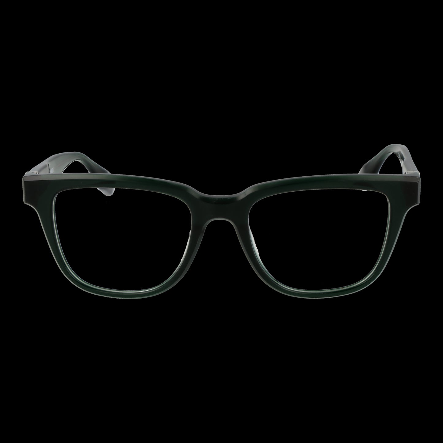 Front view of TRUSSARDI MOD. TSM6041 52T01 gent's eyeglasses with black frame on black background.