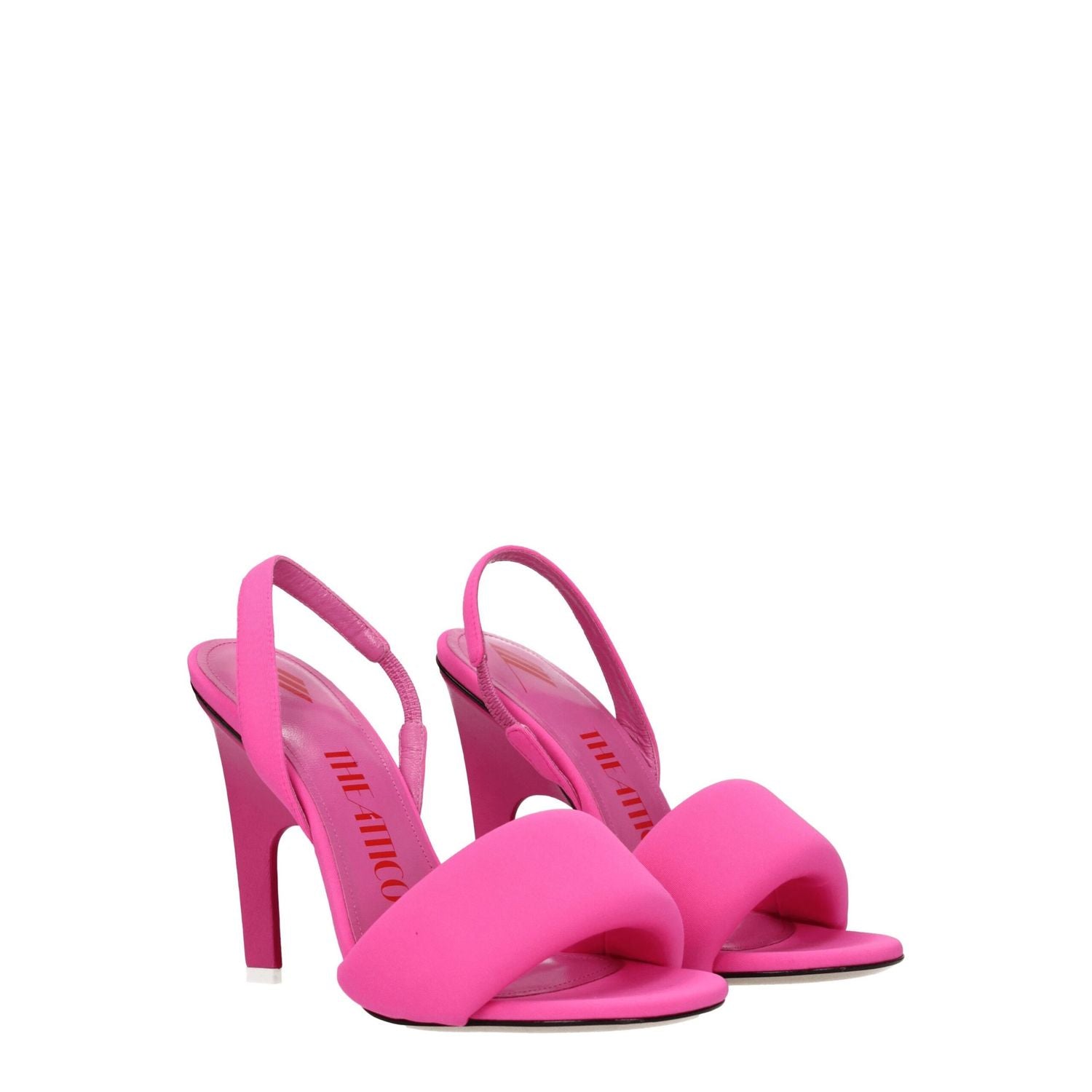 The Attico Pink Fabric Stiletto Heel Sandals