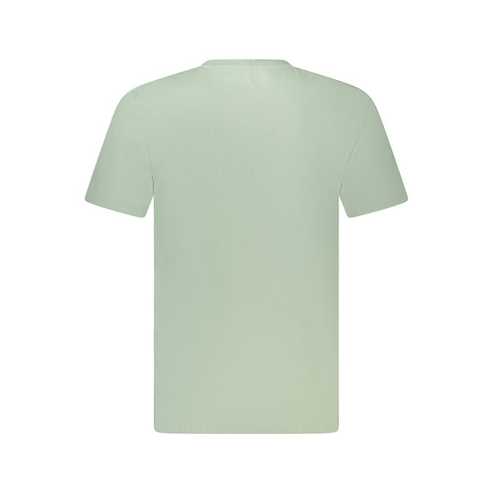 Timberland Green Cotton T-Shirt, regular fit, short sleeve, crew neck, 100% organic cotton, back view