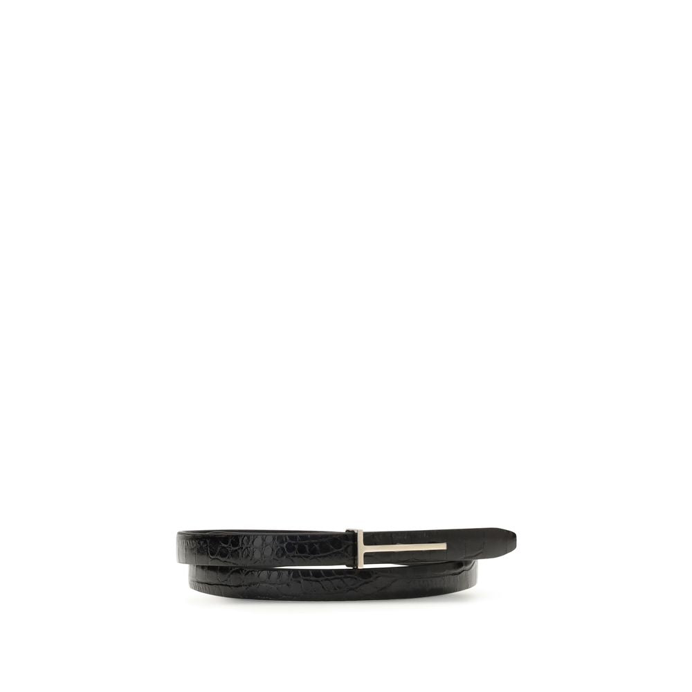 Tom Ford Black Leather Regular Belt