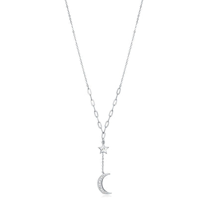 VICEROY JEWELS Mod. 13036C000-30 silver necklace for ladies with star and crescent moon pendant, quartz analog, in official packaging.