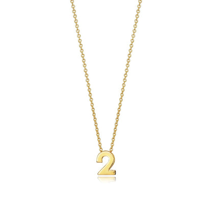 Gold necklace with the number 2 pendant, VICEROY JEWELS Mod. 61041C000-02, silver 925°, quartz movement, ideal for ladies.