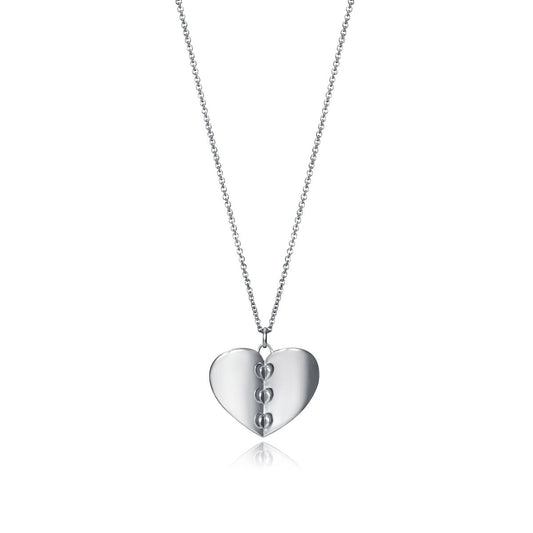 VICEROY JEWELS Mod. 61065C100-36: Silver 925° lady's necklace with heart pendant, quartz analog, mineral dial, 3 ATM water resistance.