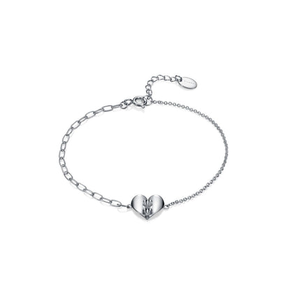 VICEROY JEWELS Mod. 61065P100-36 ladies silver bracelet with heart pendant, quartz analog, water-resistant 3 ATM, in official box.