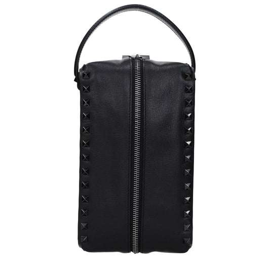 Valentino Garavani Black Leather Clutch Bag