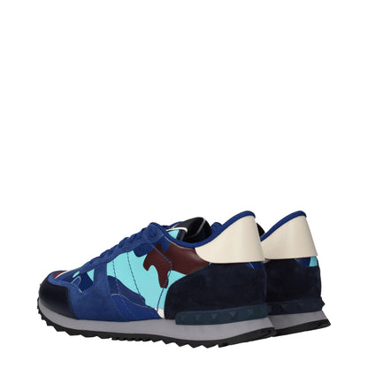 Valentino Garavani Blue Leather Athletic Sneakers