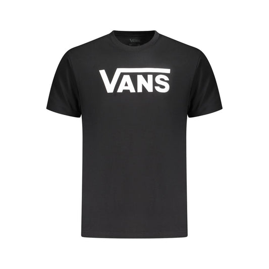 Vans Black Cotton T-Shirt, short sleeve, classic fit, crew neck with logo print.