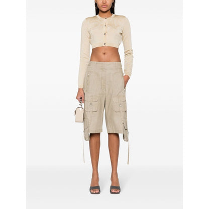 Versace Barocco lurex cropped cardigan Topwear