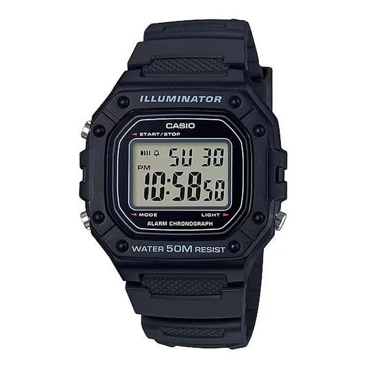 ?CASIO TIMELESS COLLECTION Mod. SPORT ILLUMINATOR WR 50M. ALARM. CHRONOGRAPH - BLACK