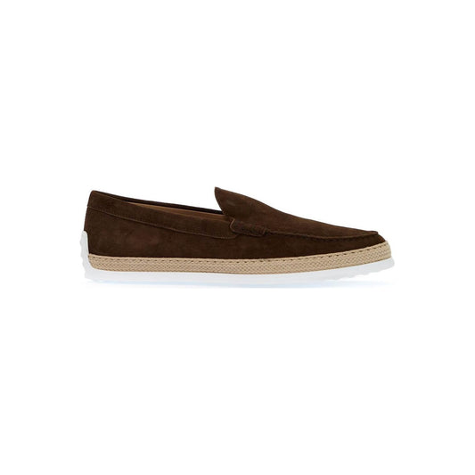 Tod'S suede slip-on with rafia insert