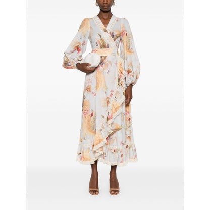 Zimmermann Ascension Ruffled Midi Dress Dresses
