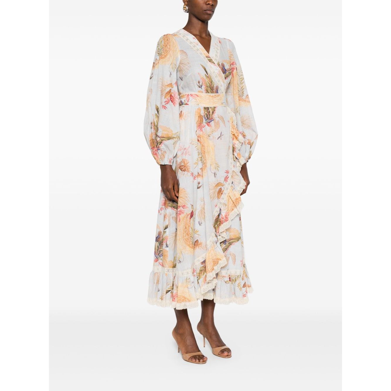Zimmermann Ascension Ruffled Midi Dress Dresses