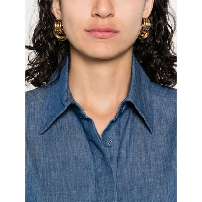 Zimmermann Coco Embroidered Denim Shirt Shirts