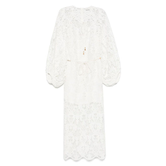 Zimmermann Coco lace midi dress - ivory Dresses