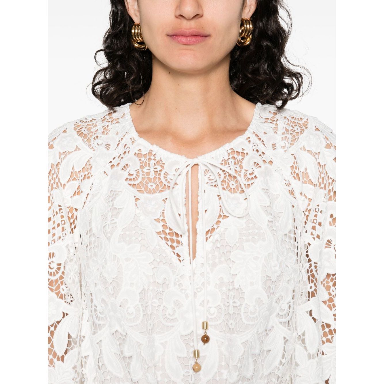Zimmermann Coco lace midi dress - ivory Dresses