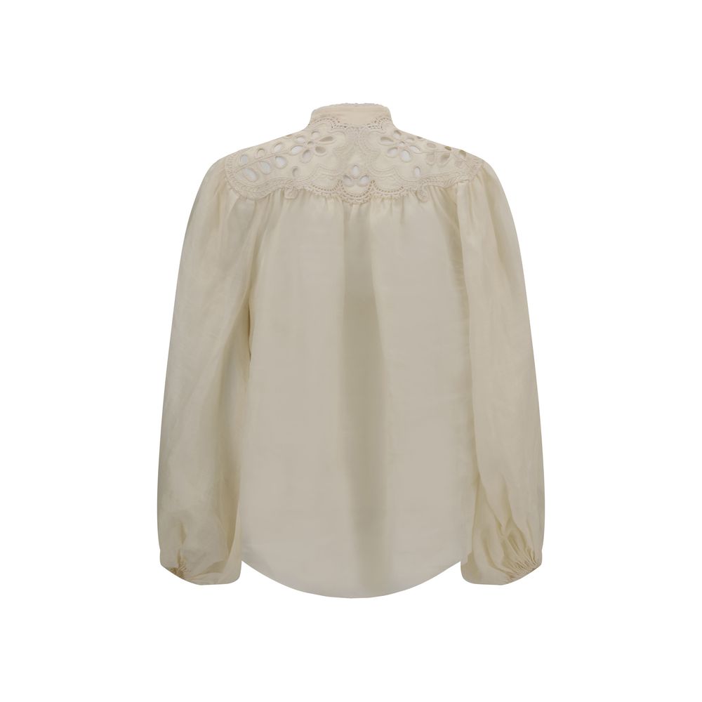 Zimmermann Cream Ramie Blouse