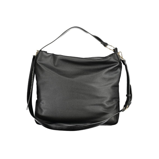 Valentino Bags black polyethylene women's handbag with single handle and removable shoulder strap