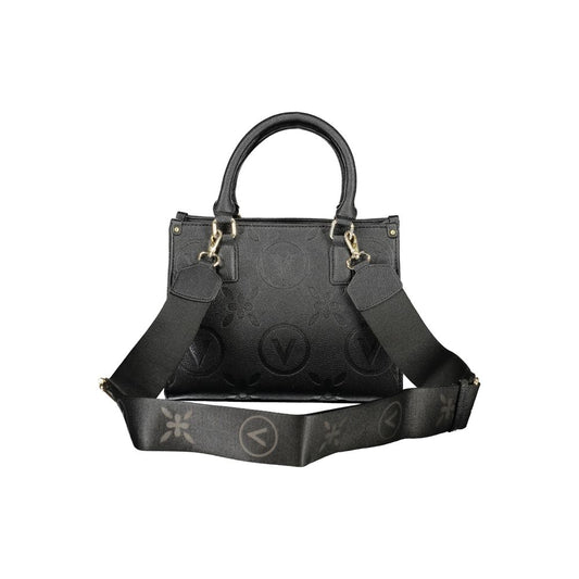 Valentino Bags black polyethylene handbag with removable shoulder straps, sleek design, ideal for fashion enthusiasts.