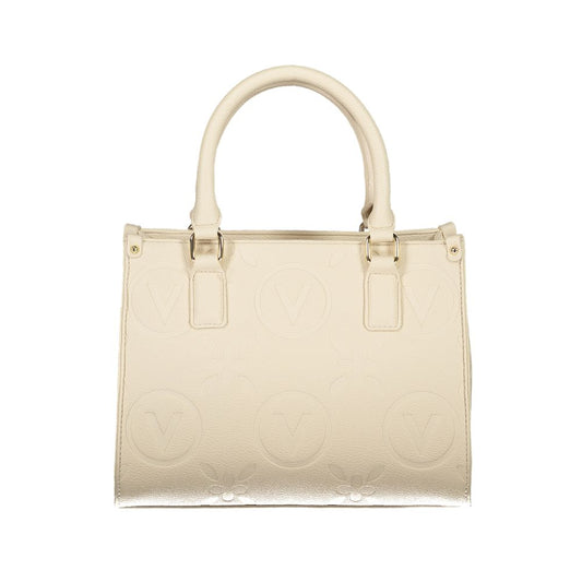 Valentino Bags beige polyethylene women handbag with elegant handles and removable shoulder straps for versatile style.