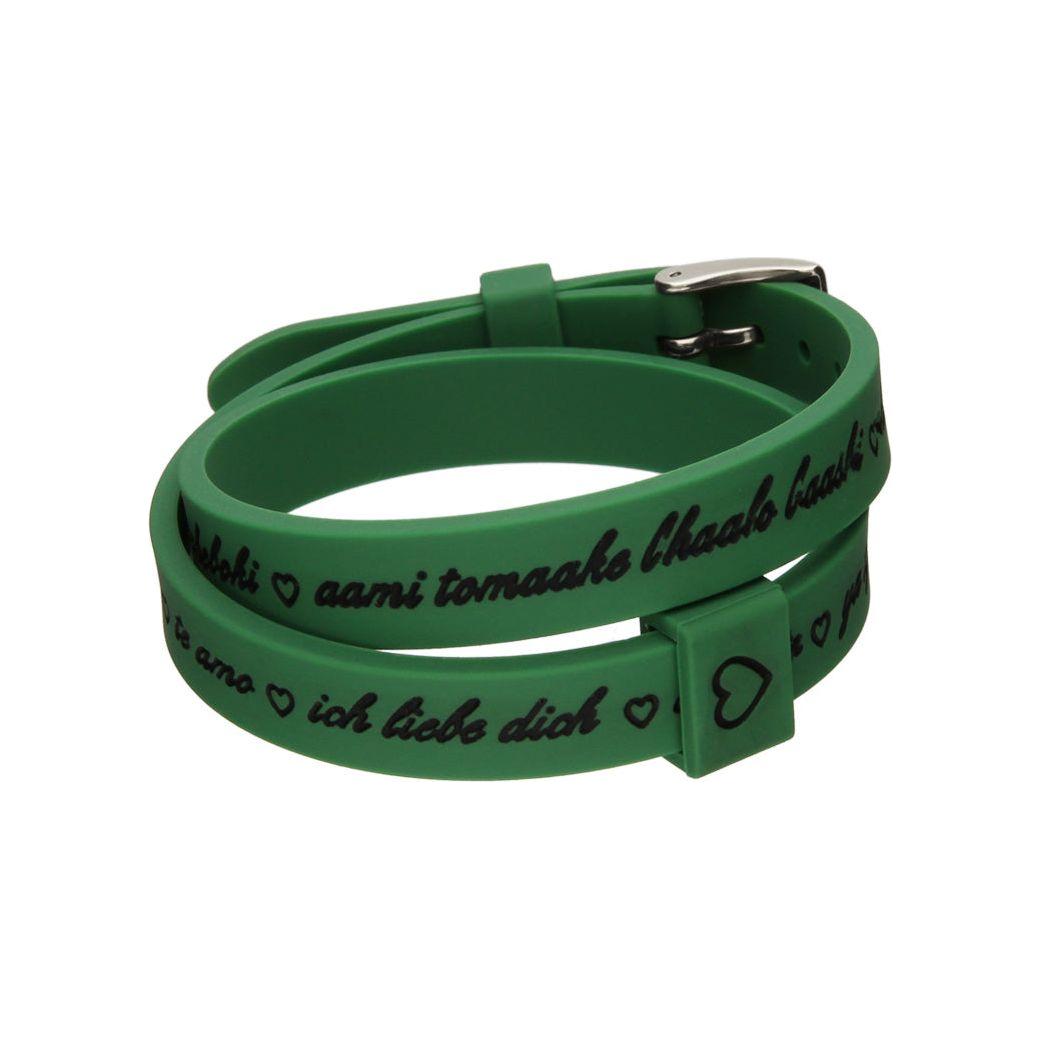 Il MEZZOMETRO Mod. I LOVE YOU SILVER - Bracciale in silicone/silicone bracelet
